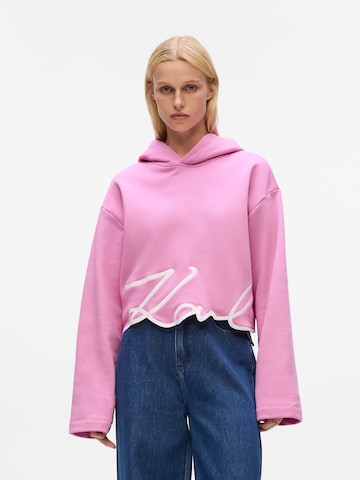 Karl LagerfeldSweater majica - roza boja: prednji dio