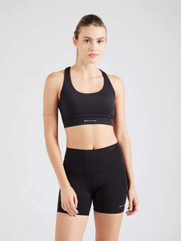 P.E Nation Bustier Sport-BH 'Frequency' in Schwarz: Vorderseite