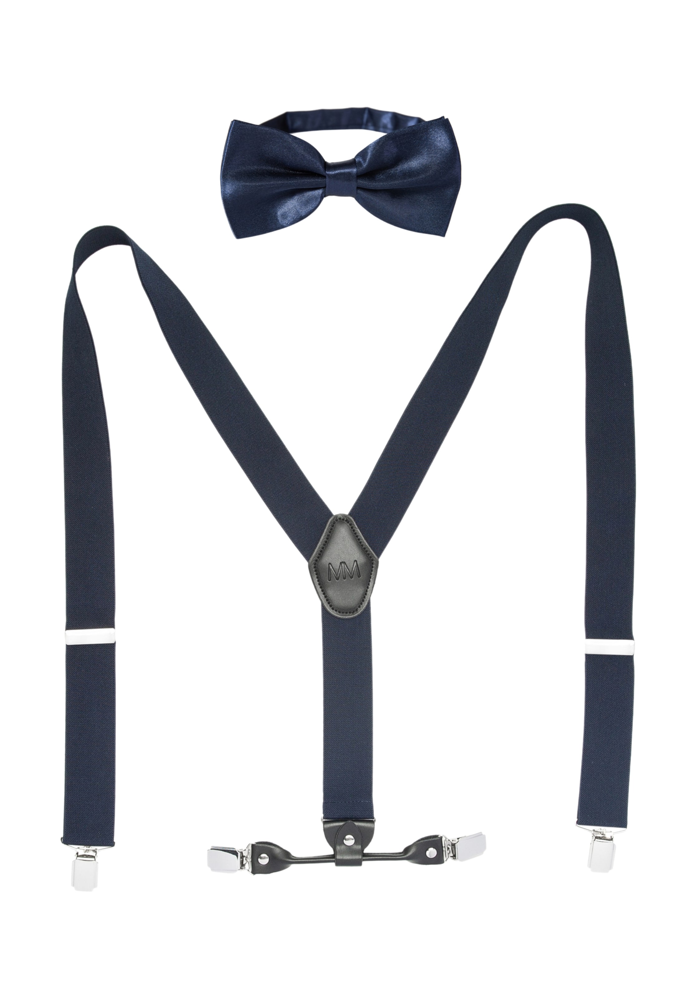 Massi Morino Suspenders in Blue: front