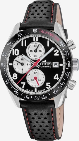 Lotus Analoog horloge in Zwart: voorkant