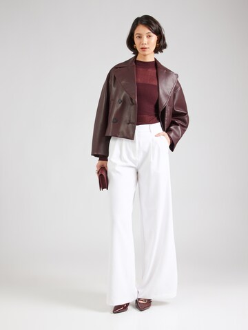 GUESS Wide leg Pleat-Front Pants 'ANDREE TAILOR' in White