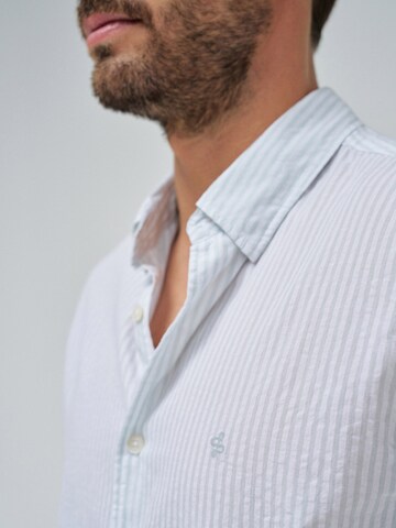 Salsa Jeans Regular fit Overhemd 'Birmingham' in Blauw