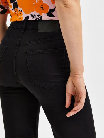 SELECTED FEMME Slimfit Jeans in Schwarz