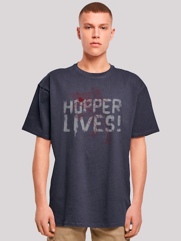 F4NT4STIC Shirt 'Stranger Things Netflix TV Series' in Blauw: voorkant