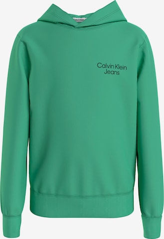Sweat Calvin Klein Jeans en vert : devant