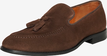 Henry Stevens Classic Flats 'Wallace TL' in Brown: front