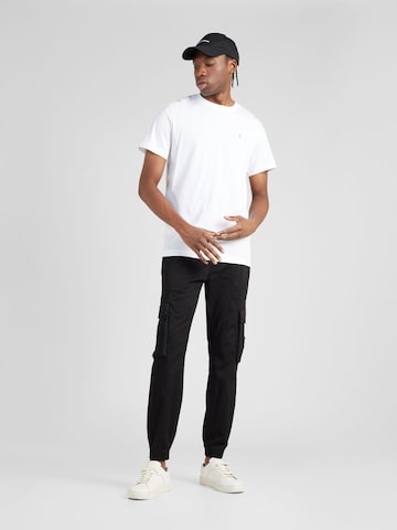Calvin Klein Jeans Ozke Kargo hlače | črna barva
