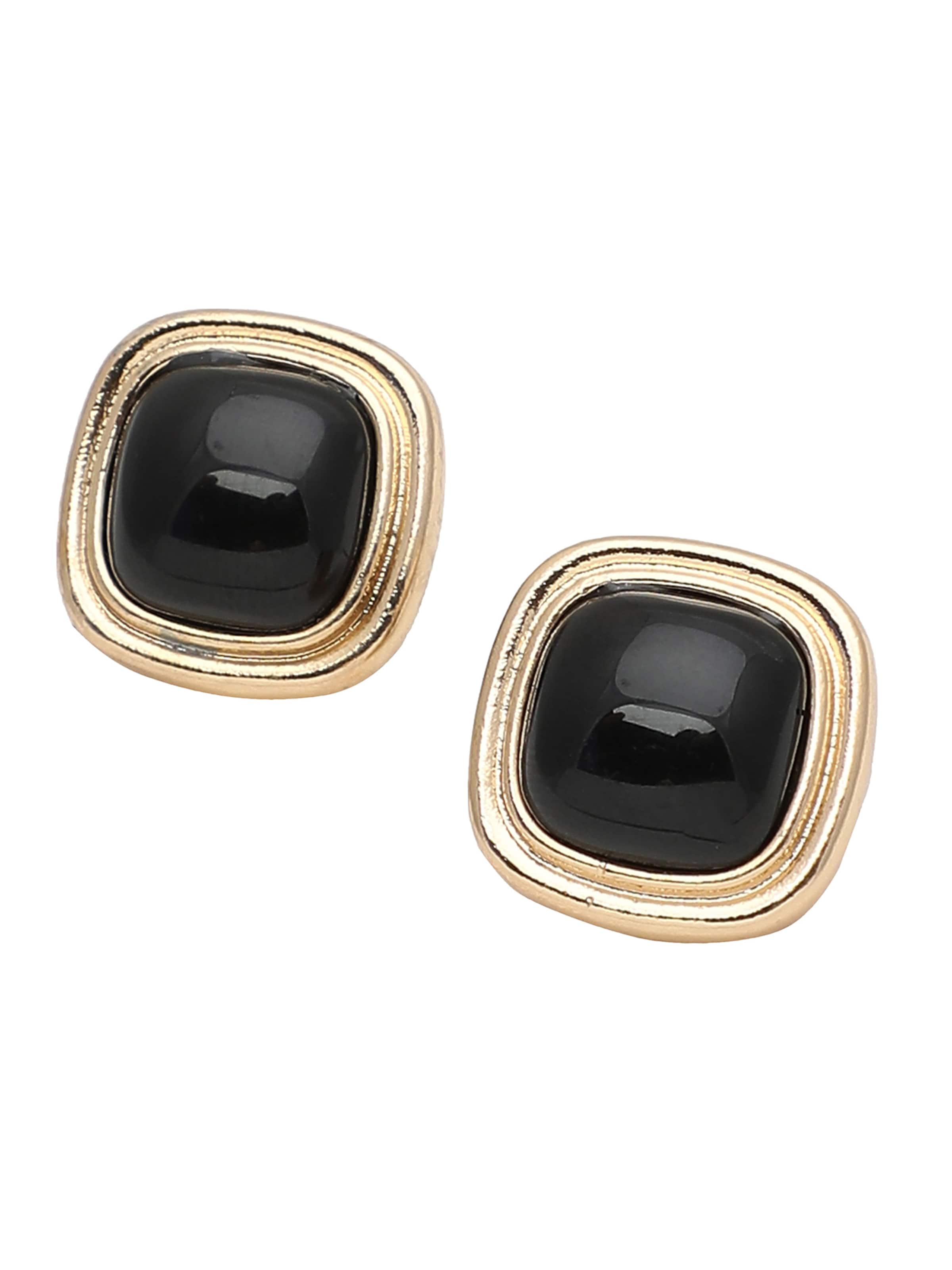 Boucles d'oreilles 'Shela' SOHI en noir : devant