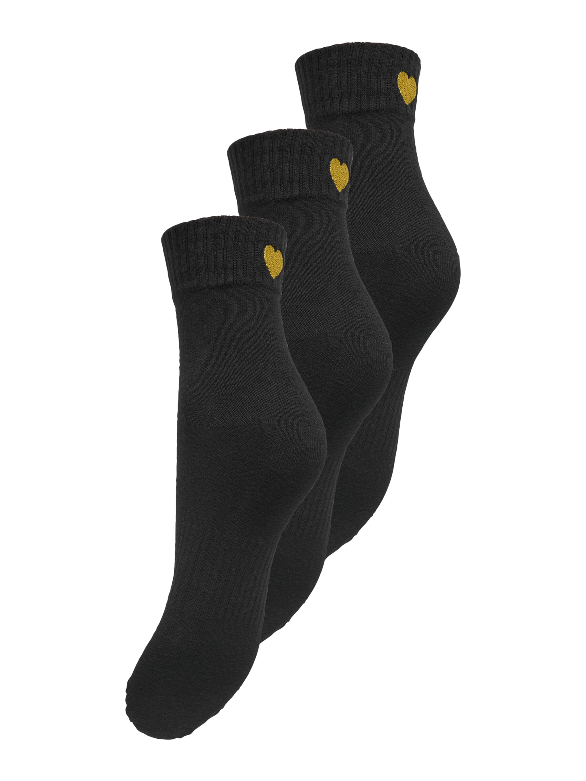 ONLY - Calcetines 'ONLTINE HEART' en negro