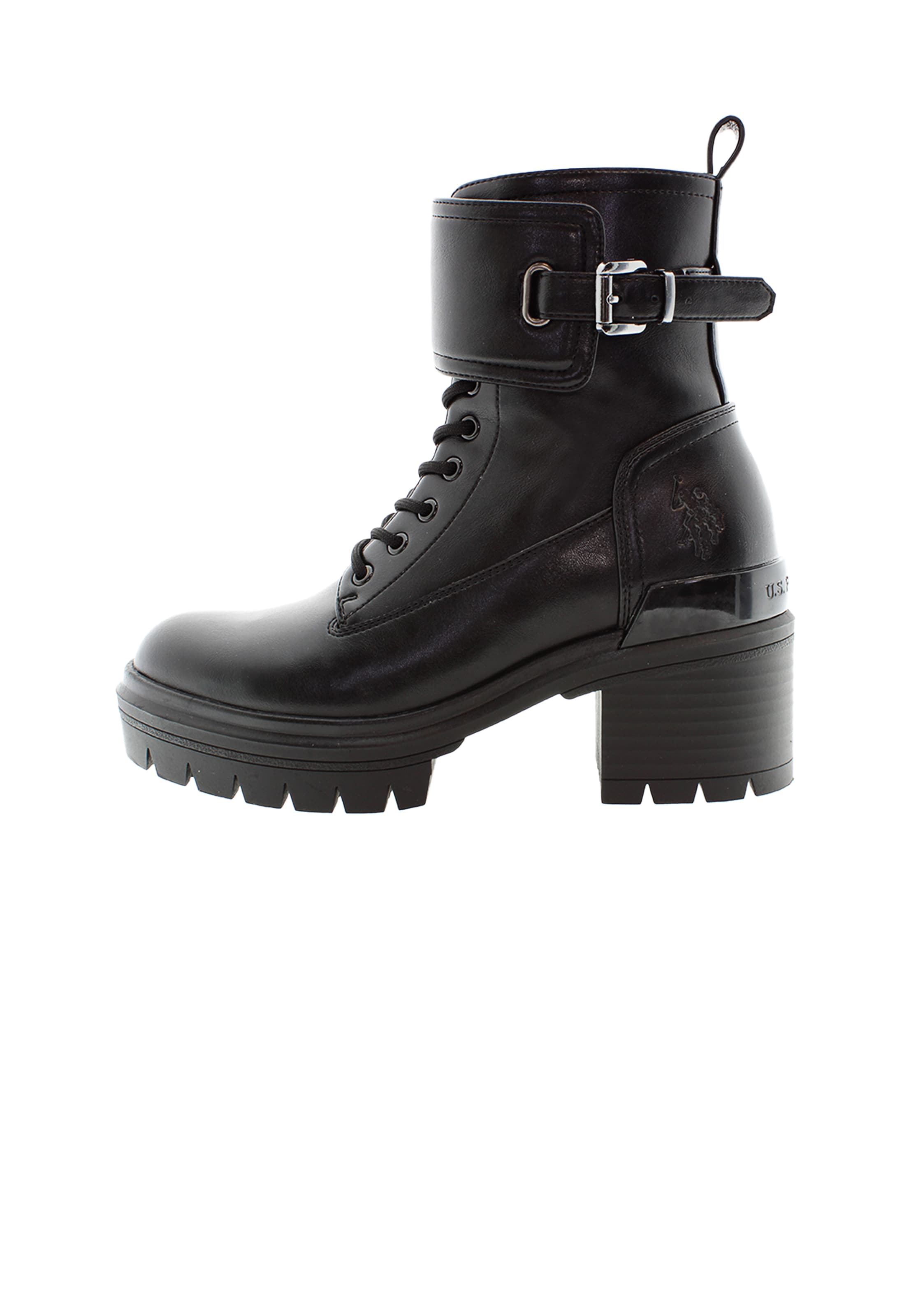 U.S. POLO ASSN. Lace-up bootie in Black: front
