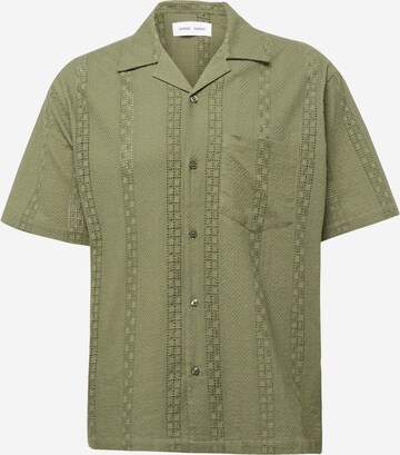 Samsøe Samsøe Regular fit Button Up Shirt 'EMERSON' in Green: front