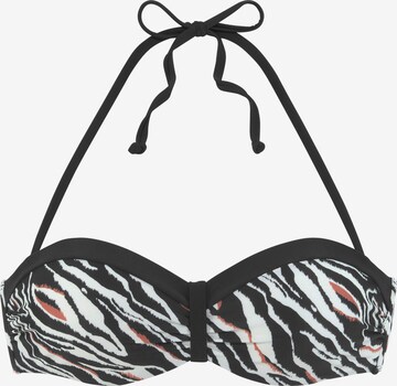 s.OliverBandeau Bikini gornji dio - crna boja: prednji dio