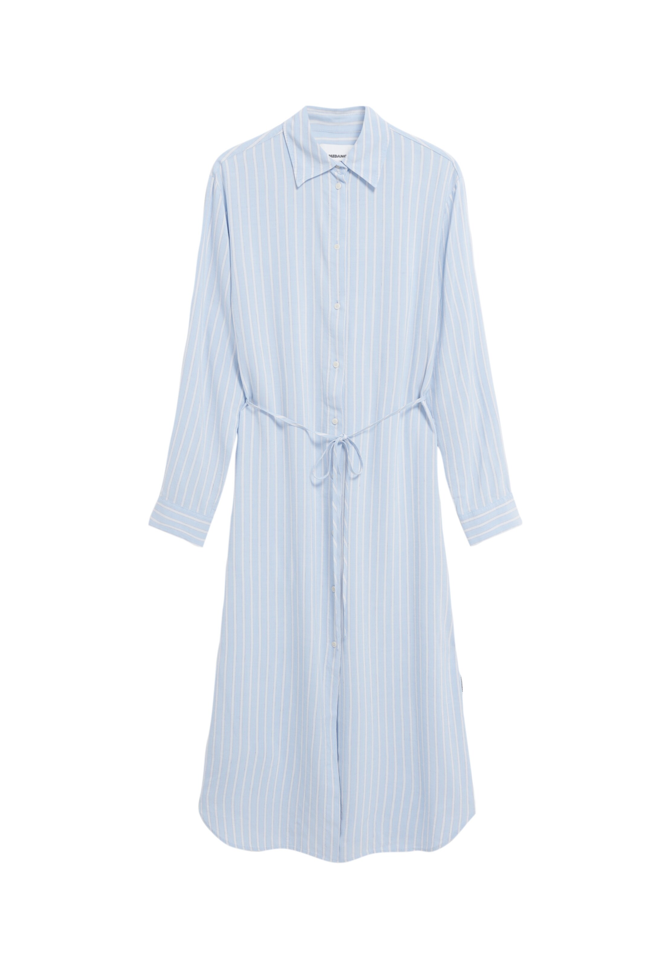 ARMEDANGELS Kleid MATHAA LINO STRIPES in Blau: Vorderseite