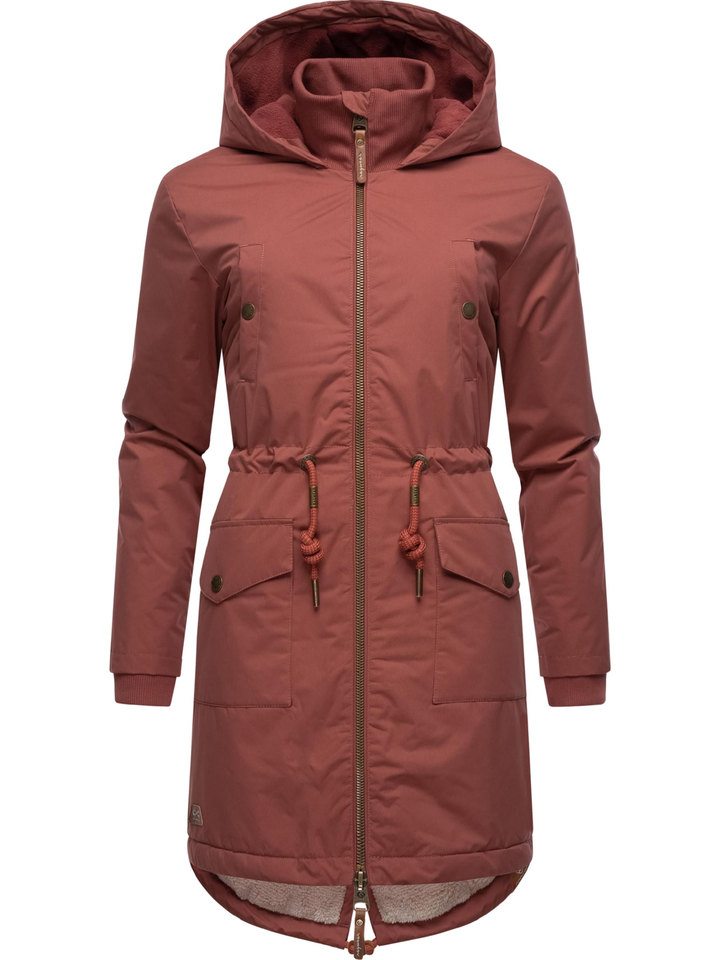 Ragwear Winter parka 'Crescend' in Brown: front