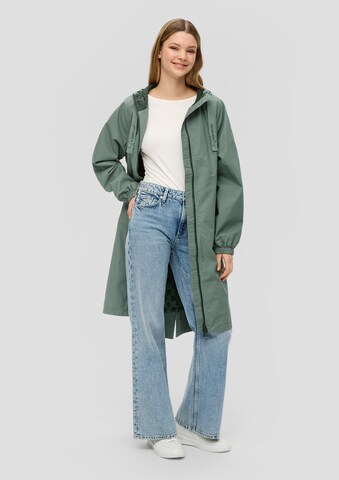 QS Between-Seasons Coat in Green: front