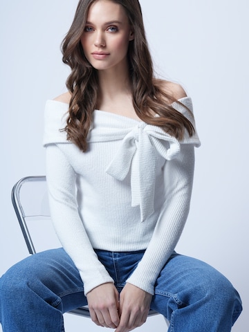 Pull-over Trend Alaçatı Stili en blanc : devant