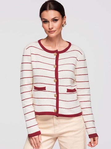 Ombre Strickjacke‌‌‌ in Beige: Vorderseite