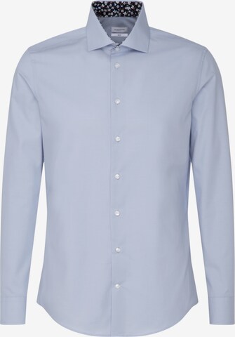 Coupe slim Chemise business SEIDENSTICKER en bleu : devant