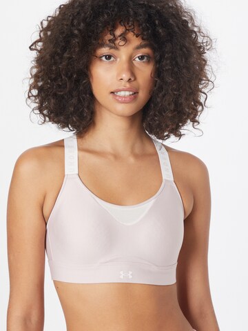 Bustier Soutien-gorge de sport 'Infinity High' UNDER ARMOUR en rose : devant