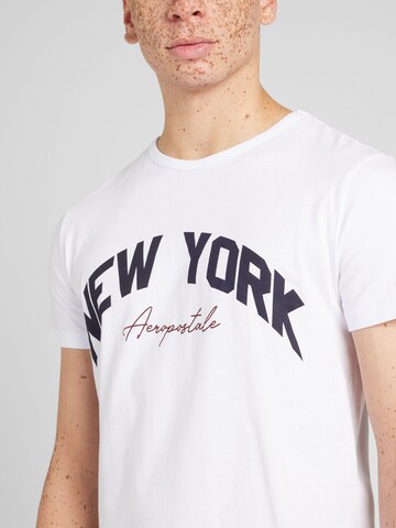 balta AÉROPOSTALE Marškinėliai 'NEW YORK'