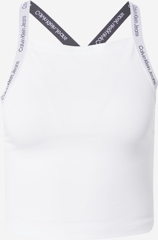 Calvin Klein Jeans Regular Top in Wit: voorkant