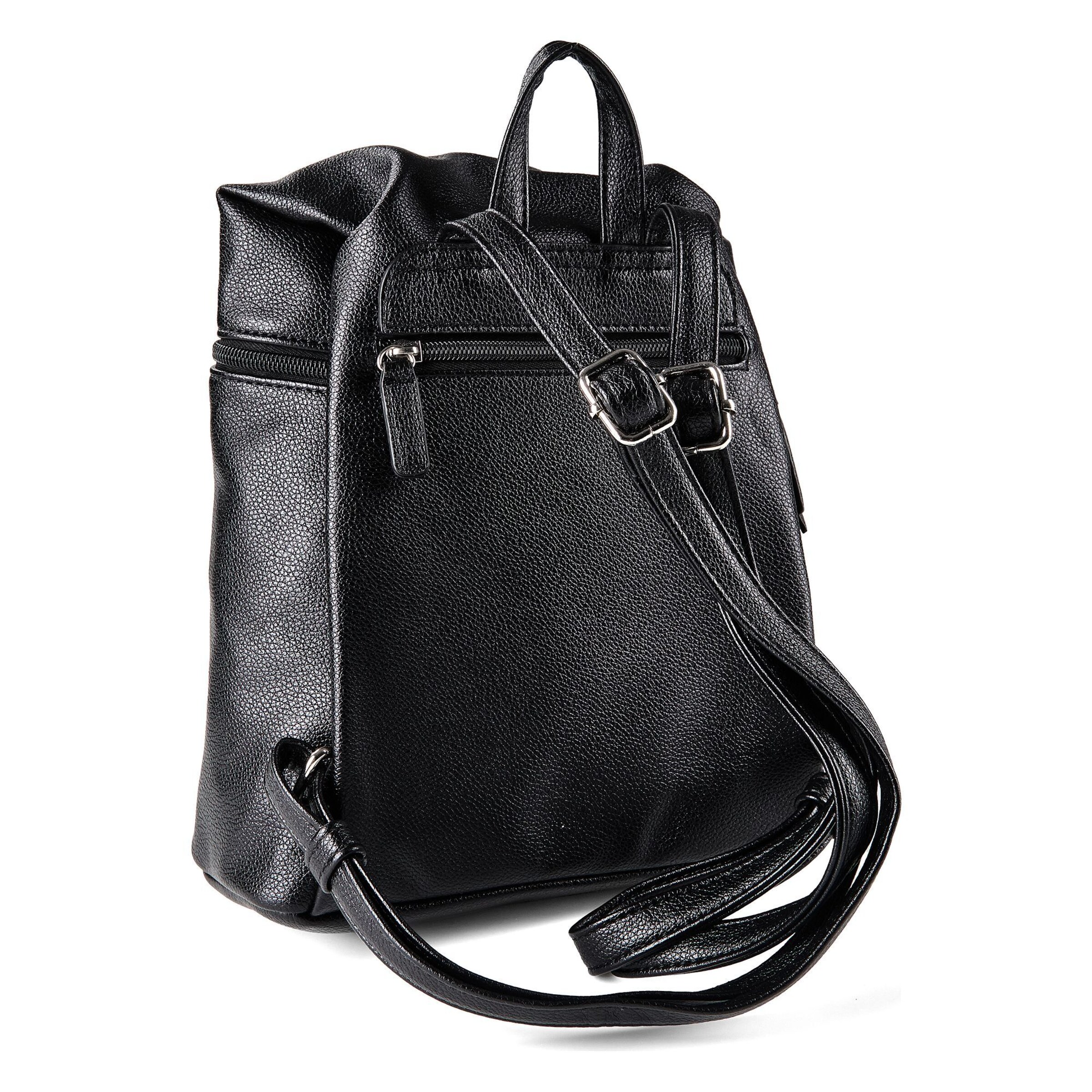 TOM TAILOR DENIM Rugzak 'Aveline City' in Zwart