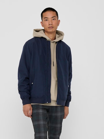 Only & Sons Between-Season Jacket 'Jack' in Blue: front