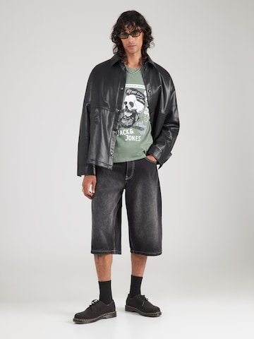 JACK & JONES Majica 'JORSHAPE' | zelena barva