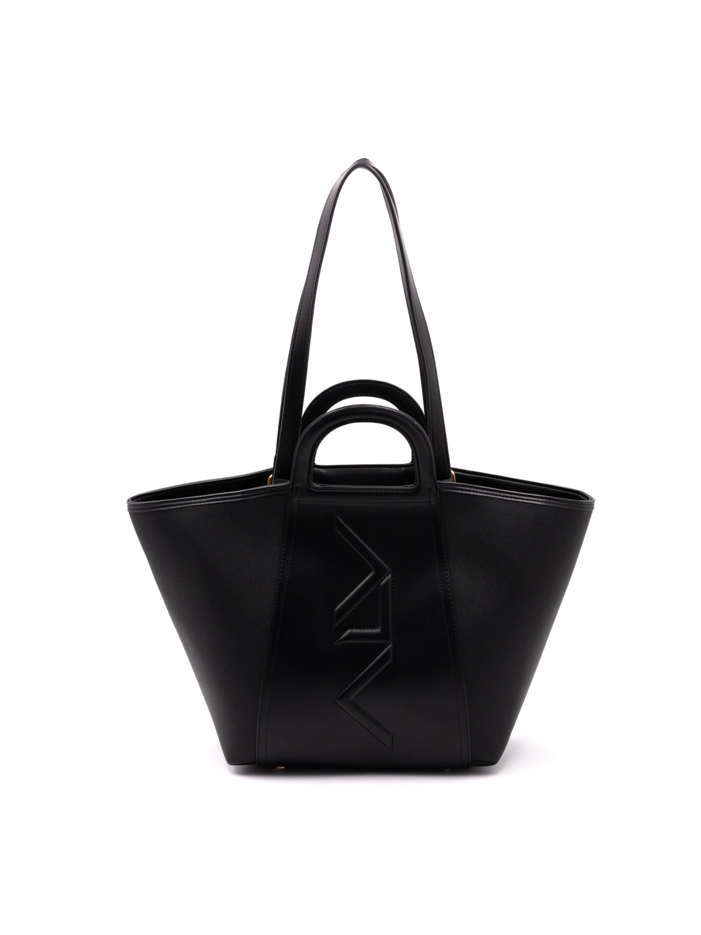 Borsa a spalla 'Borsa a Spalla Donna ALV Polyurethane con Zip e Tracolla Rimovibile' di ALV By Alviero Martini in nero: frontale