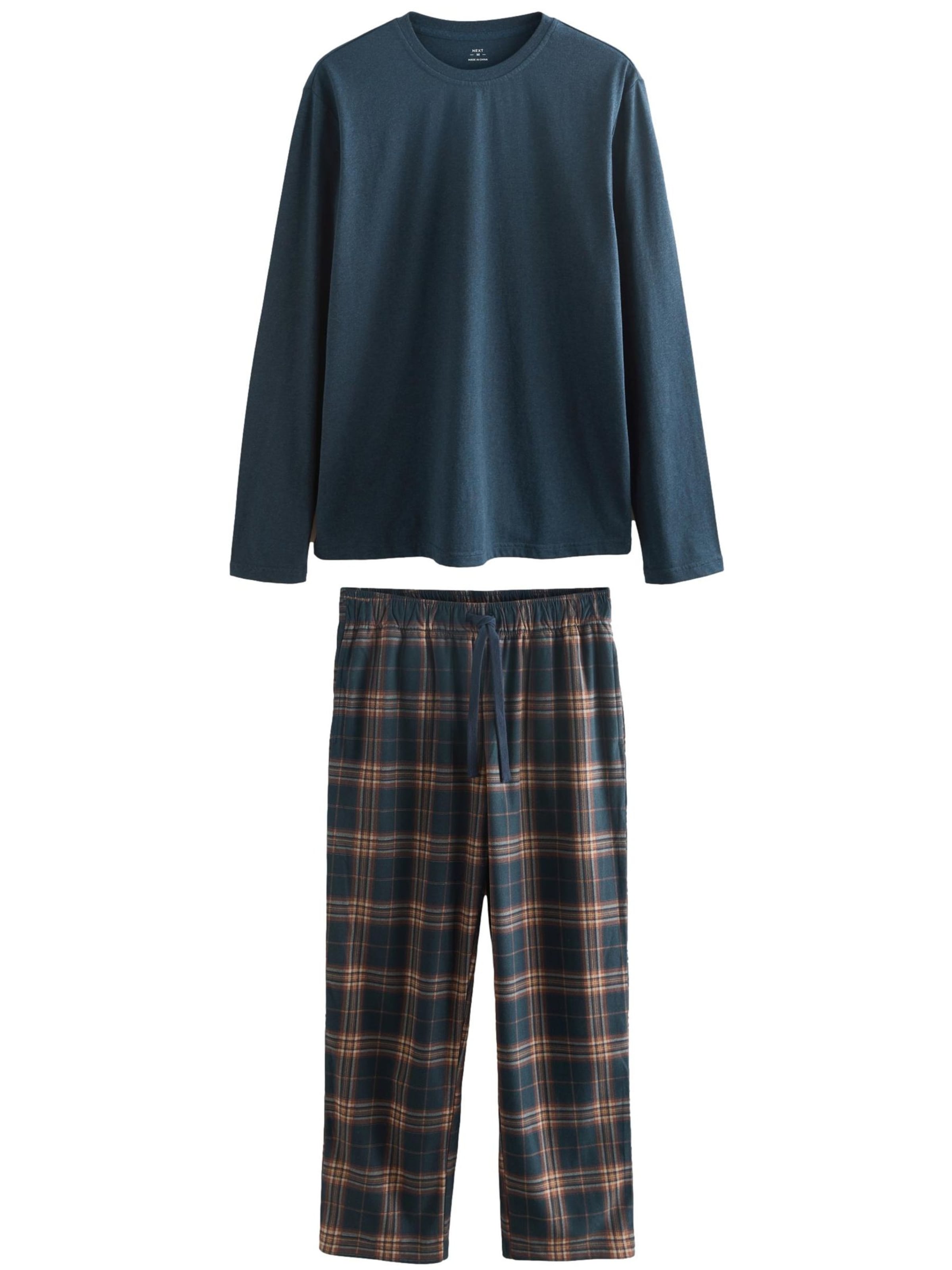 Pijama lungă 'Motionflex' de la Next pe albastru: față