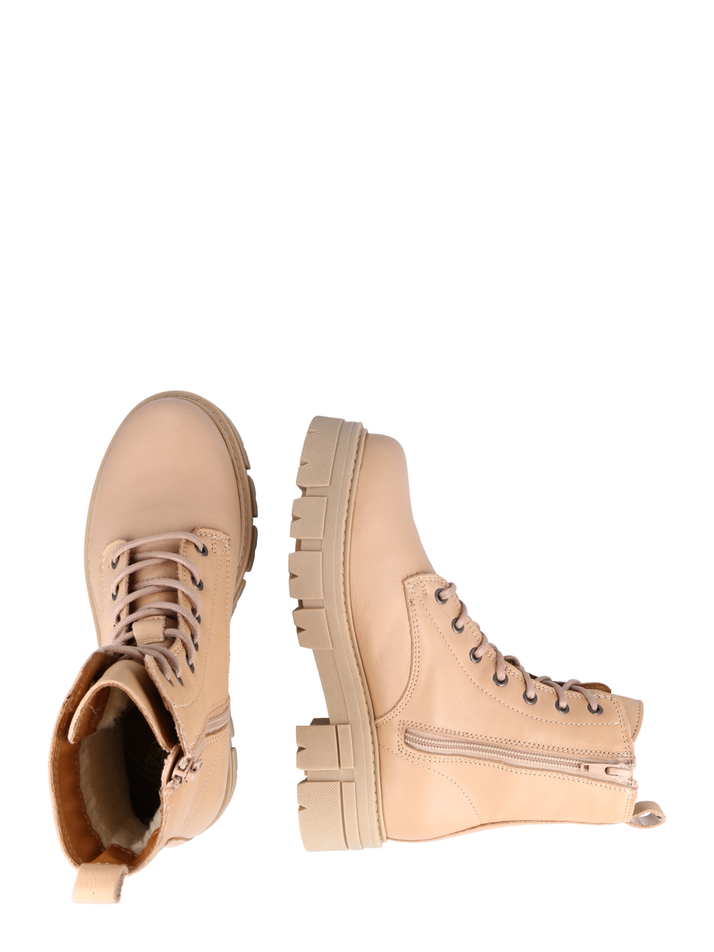 Frauen Stiefeletten Apple of Eden Schnürstiefelette 'Castle' in Nude - EE24888 Frauen Stiefeletten Apple of Eden Schnürstiefelette 'Castle' in Nude - EE24888