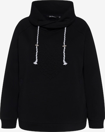 Ulla Popken Sweatshirt in Zwart: voorkant