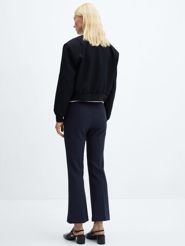 MANGO Regular Pleated Pants 'FLAN' in Blue