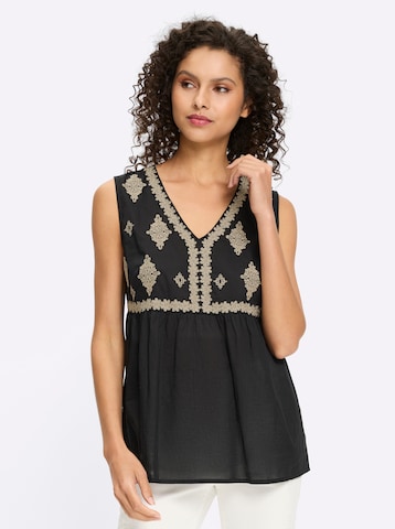 Chemisier heine en noir : devant