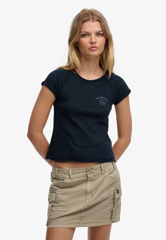 Superdry & Co Shirt 'Athletic Essentials' in Blauw: voorkant