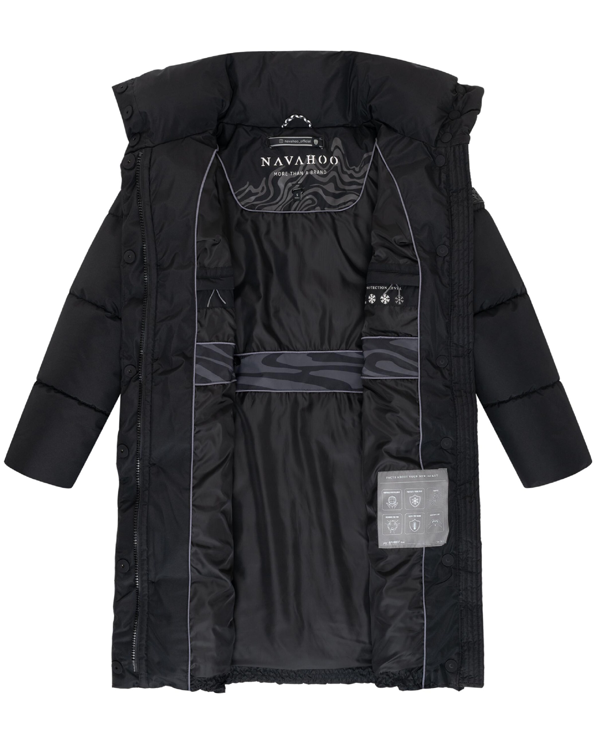 NAVAHOO Télikabátok 'Wolkenkuss 14' - fekete