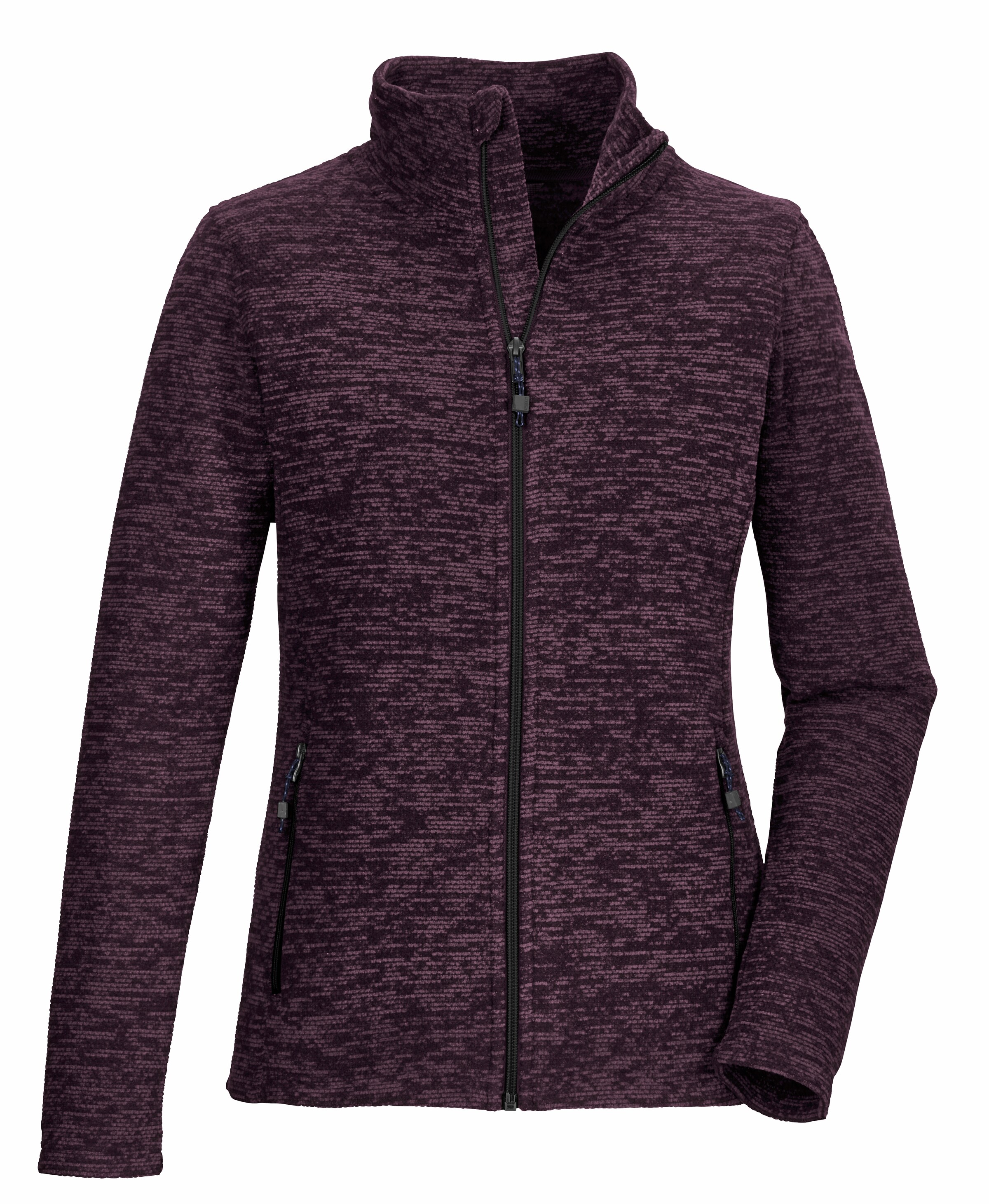 KILLTEC Athletic Fleece Jacket in Purple: front