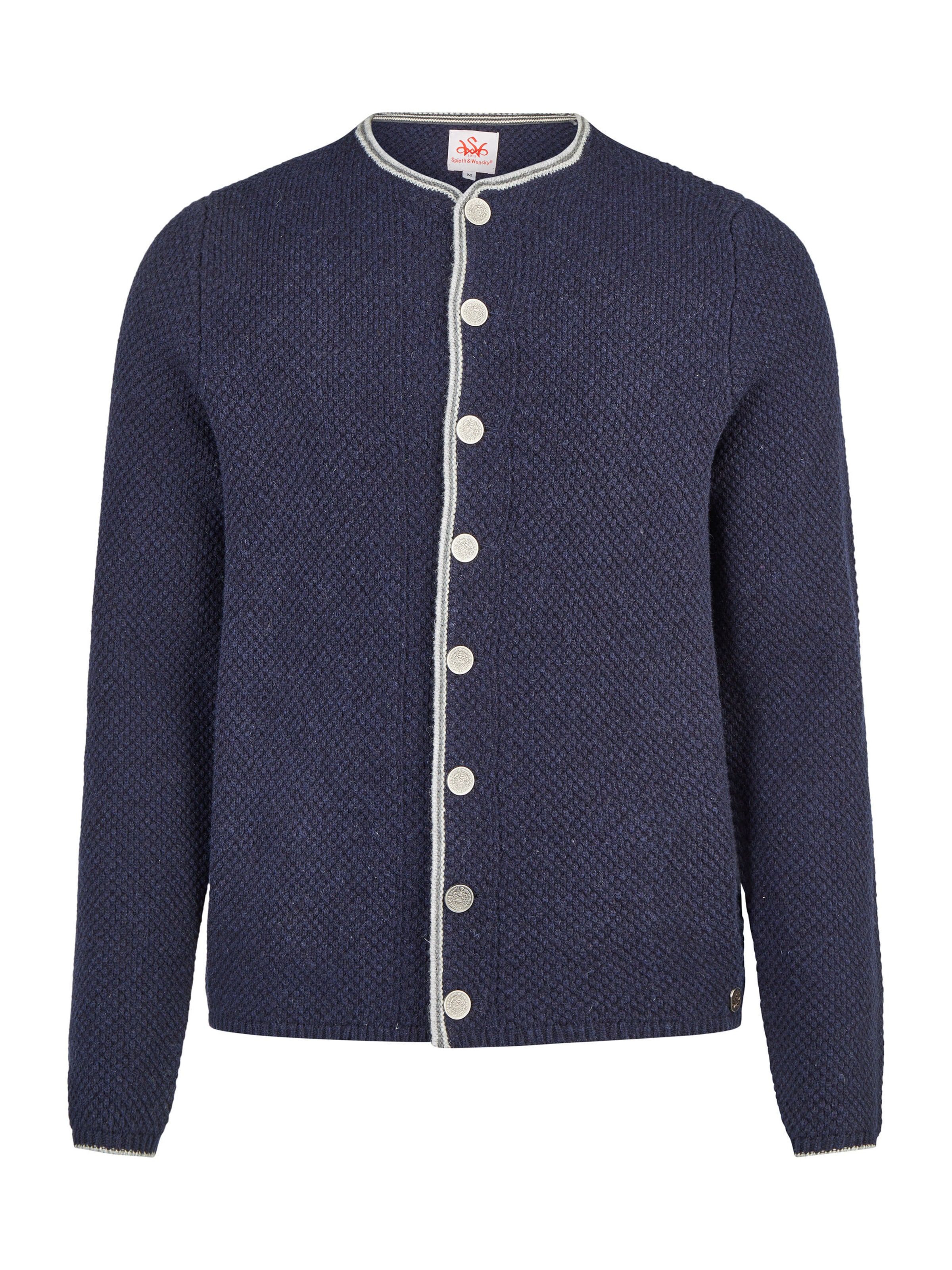 SPIETH & WENSKY Knit cardigan 'Klemens' in Blue: front