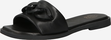 Apple of Eden Mules 'Alef 1' in Black: front