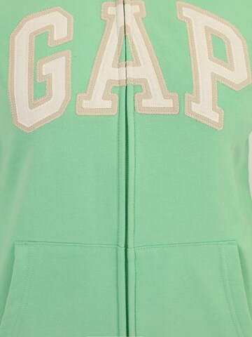 Gap Tall Zip-Up Hoodie 'FASH' in Green