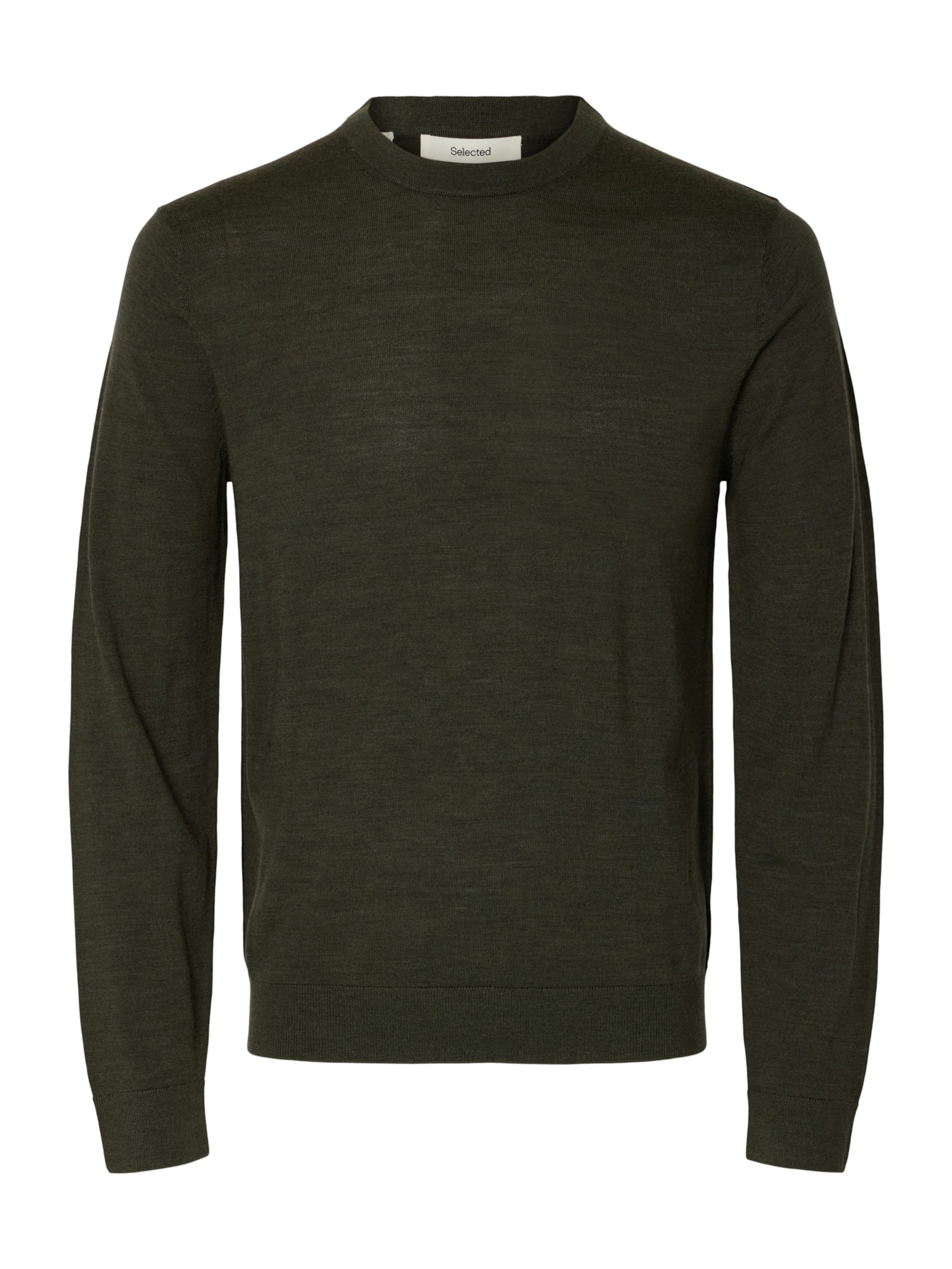 Pull-over 'SLHTEIS' SELECTED en vert : devant