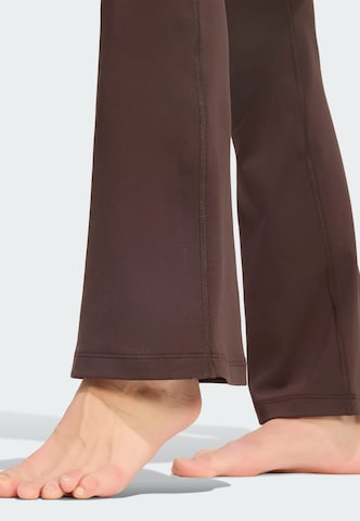 ADIDAS PERFORMANCE Flared Sports trousers 'All Me Essentials' in Brown