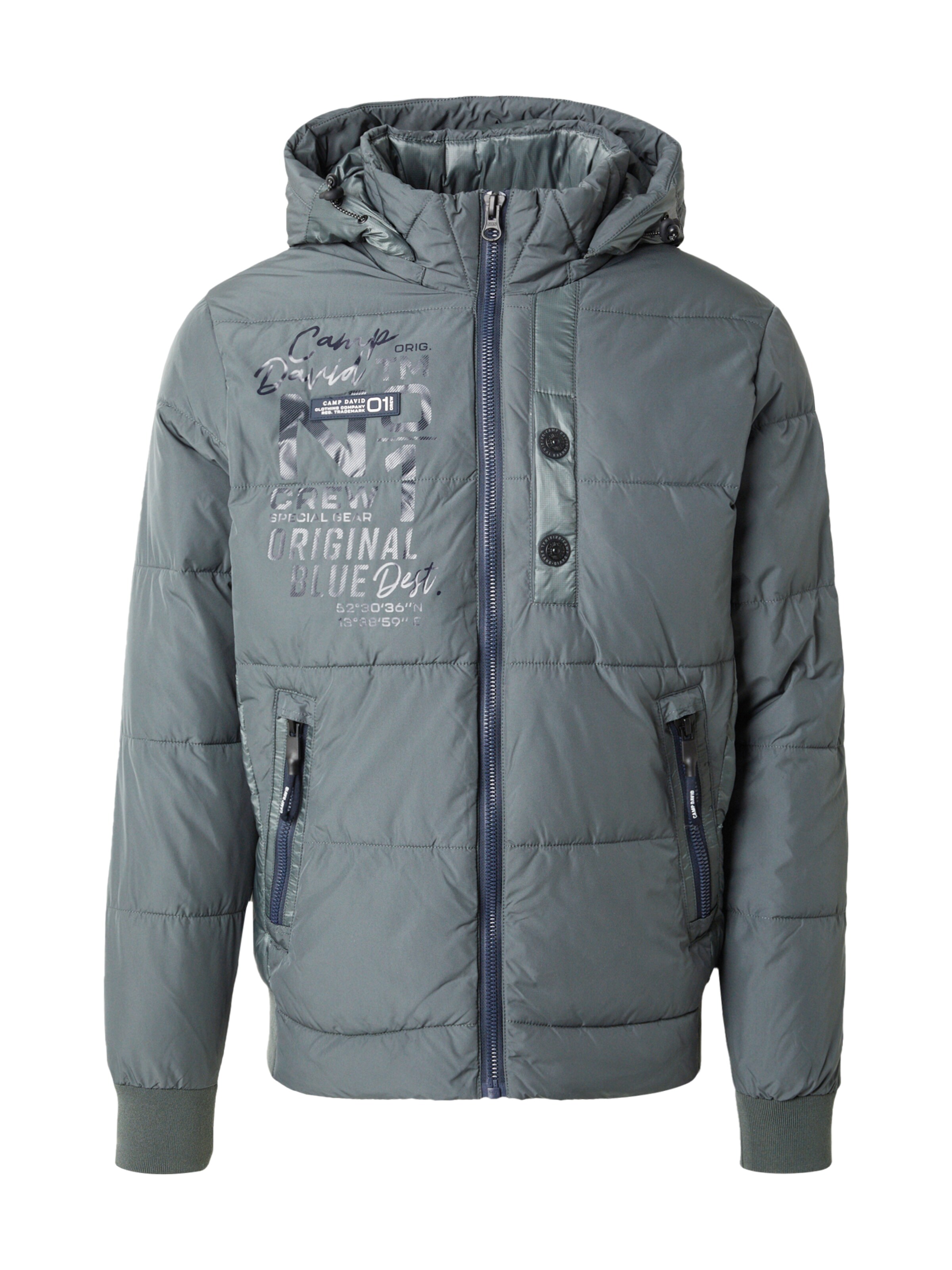 CAMP DAVID Winter Jacket in Green: front