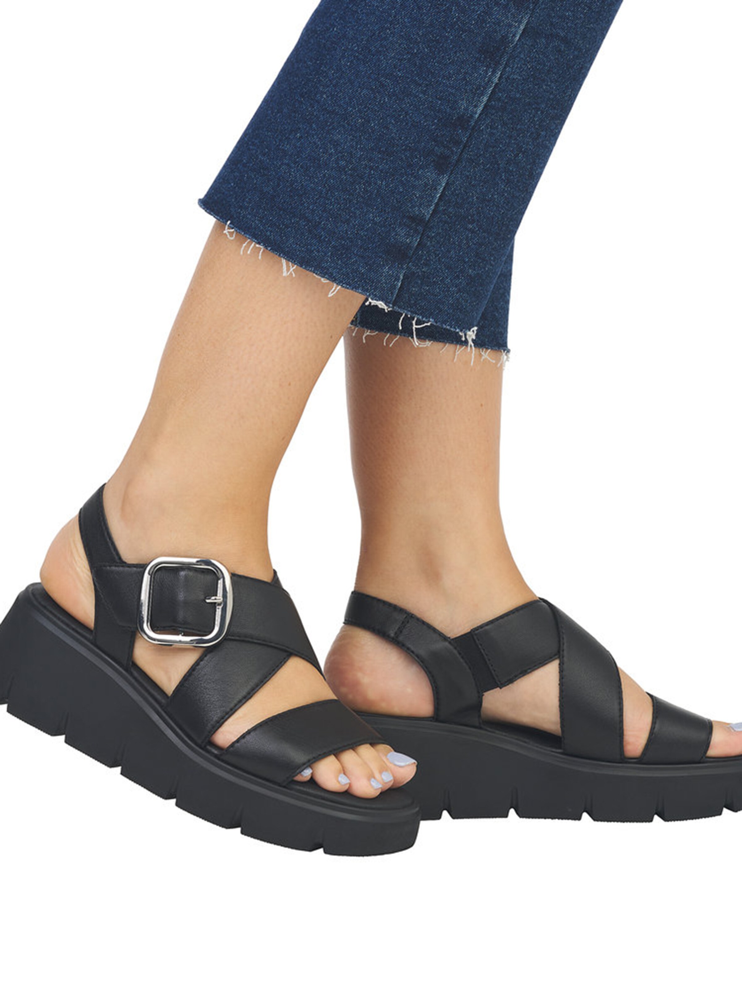 Sandales 'Evolution' Rieker Sport en noir