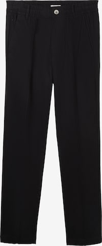 TOM TAILOR DENIM Tapered Pleated Pants in Black: front