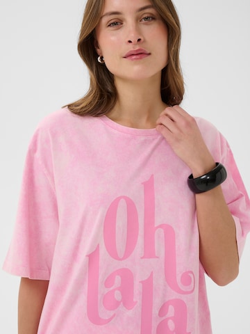 T-shirt 'CULala' CULTURE en rose