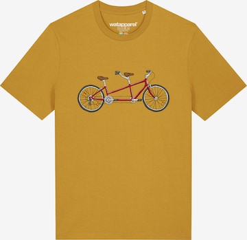 T-Shirt ' Tandem ' Watapparel en jaune : devant
