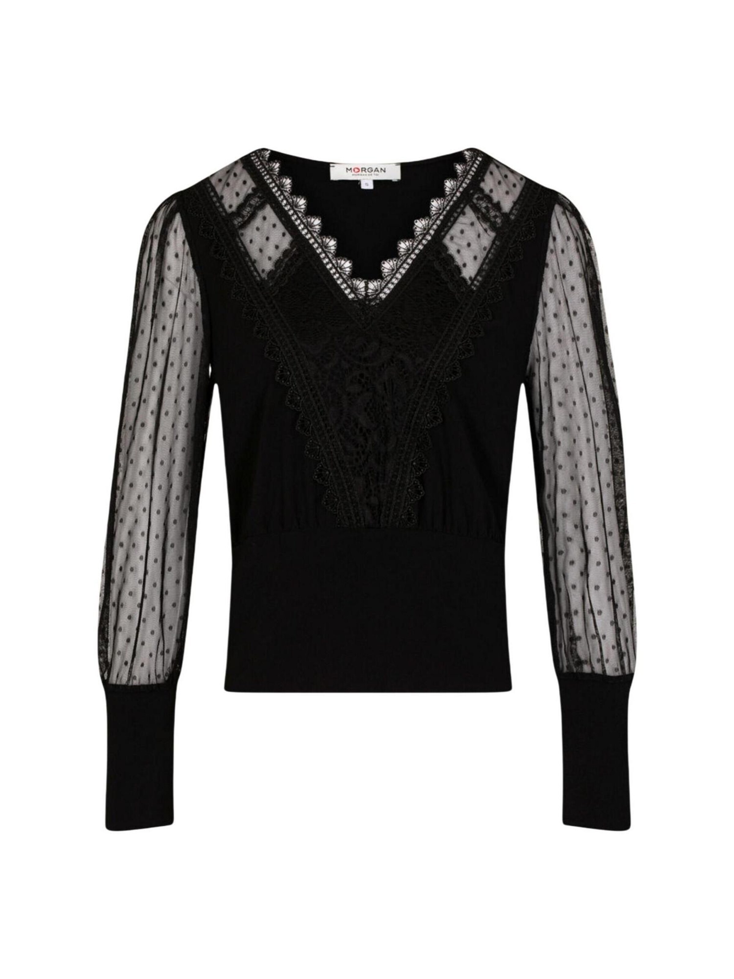 Camicia da donna 'TAGADA' di Morgan De Toi in nero: frontale