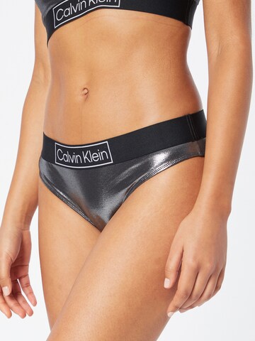 Calvin Klein Swimwear Bikini Bottoms 'Core Festive' in Silver: front