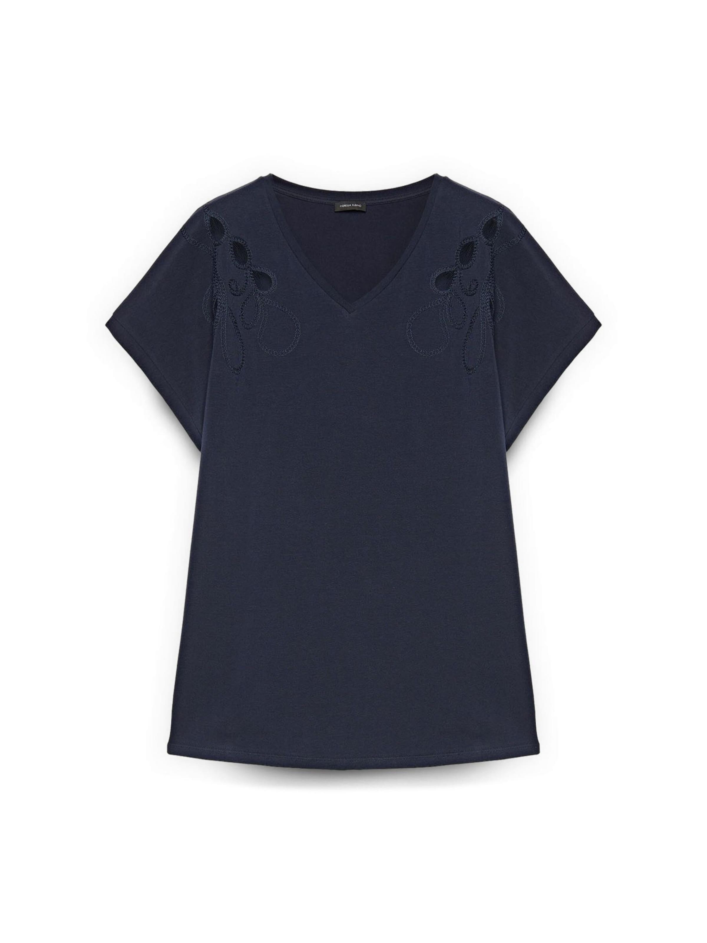 Camicia da donna di Fiorella Rubino in blu: frontale